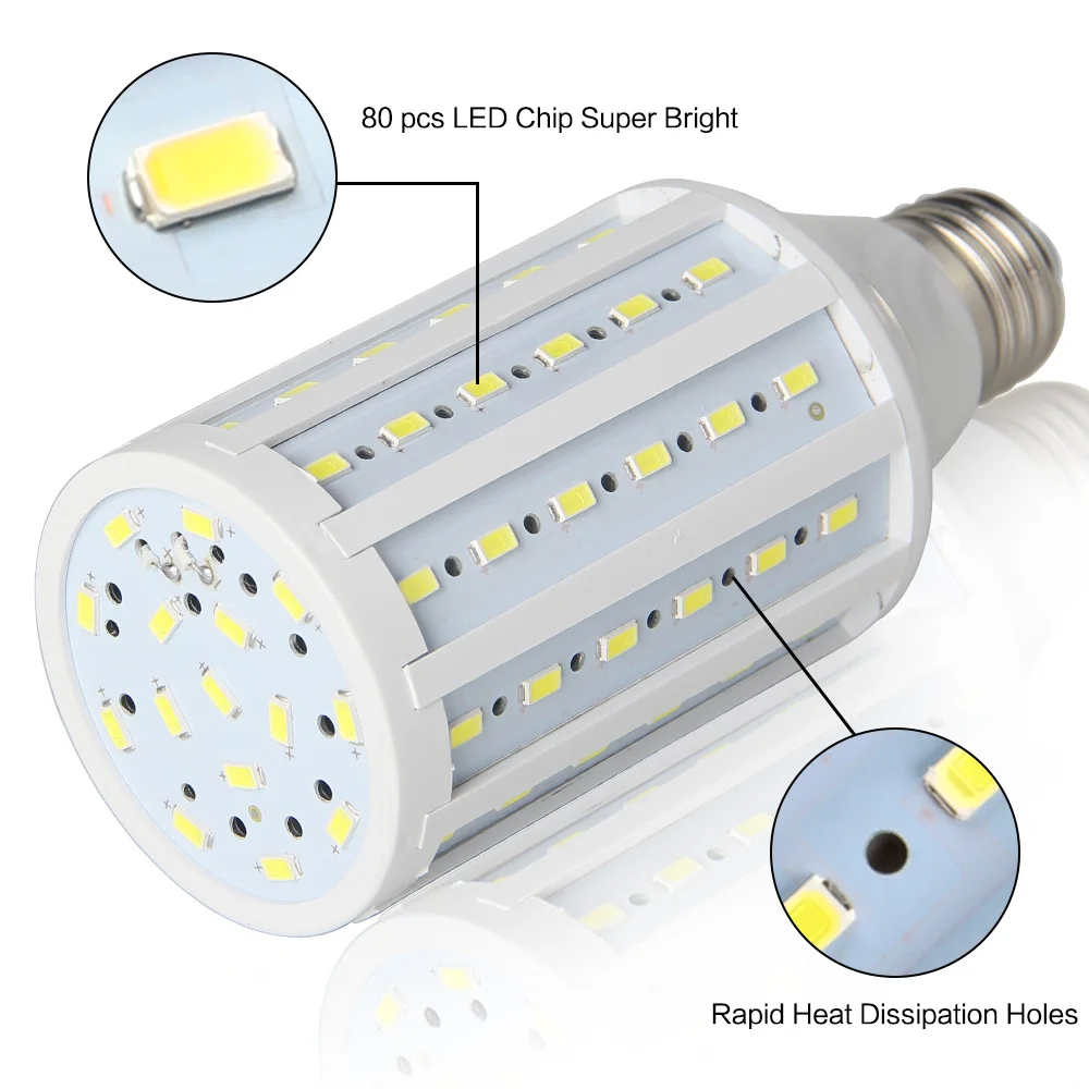 4pcs 20W LED High Bright Photography Corn Lighting Bulbs E27 Base Cool White Warm Yellow Light For Softboxes Photo Video  Studio