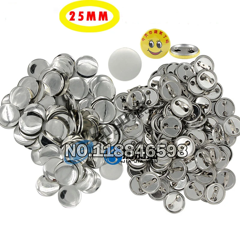 

58mm 100 Sets All Steel Badge Button Maker Pin Back Metal Pinback Button Supply Materials