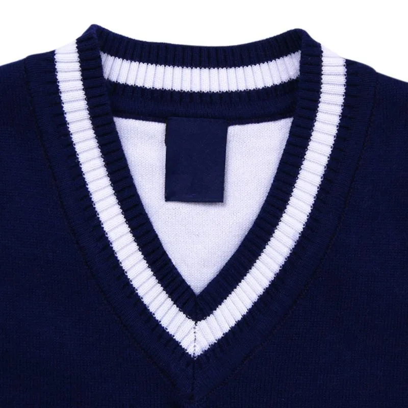 Autumn Spring Casual Kids Boys Girls Outerwear Sweater Vest Argyle V Neck Sleeveless Pullover Knit School Waistcoat 2-7Y