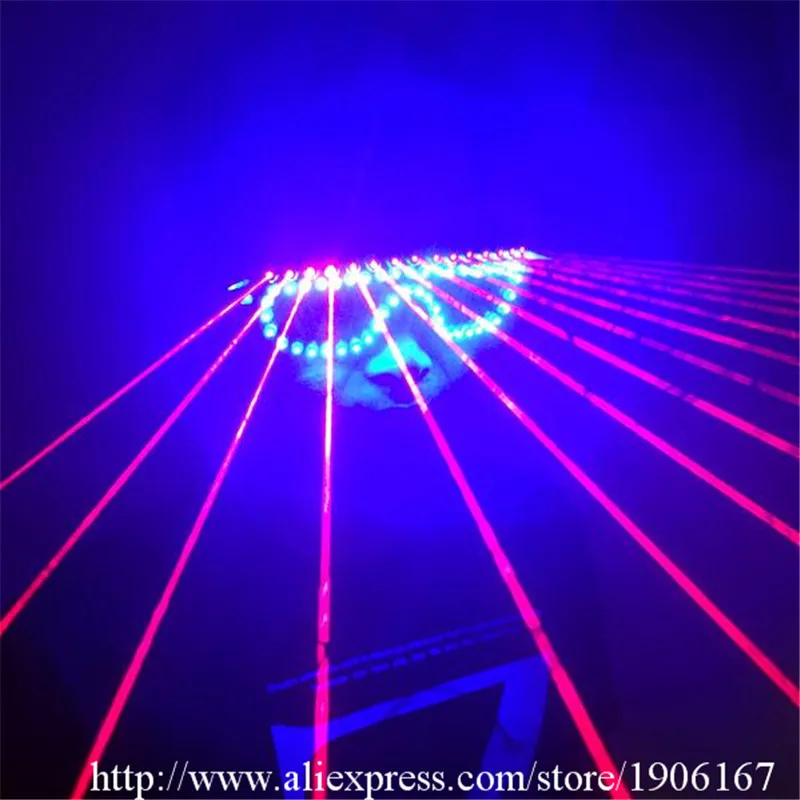 New Design Christmas Halloween Colorful Led Luminous Red Laser Show Glasses Party  Laserman Glasses For Party KTV Nightclub