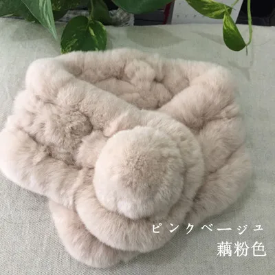 

Winter of otter rabbit fur scarf thickening paragraph wool fur collar warm scarf