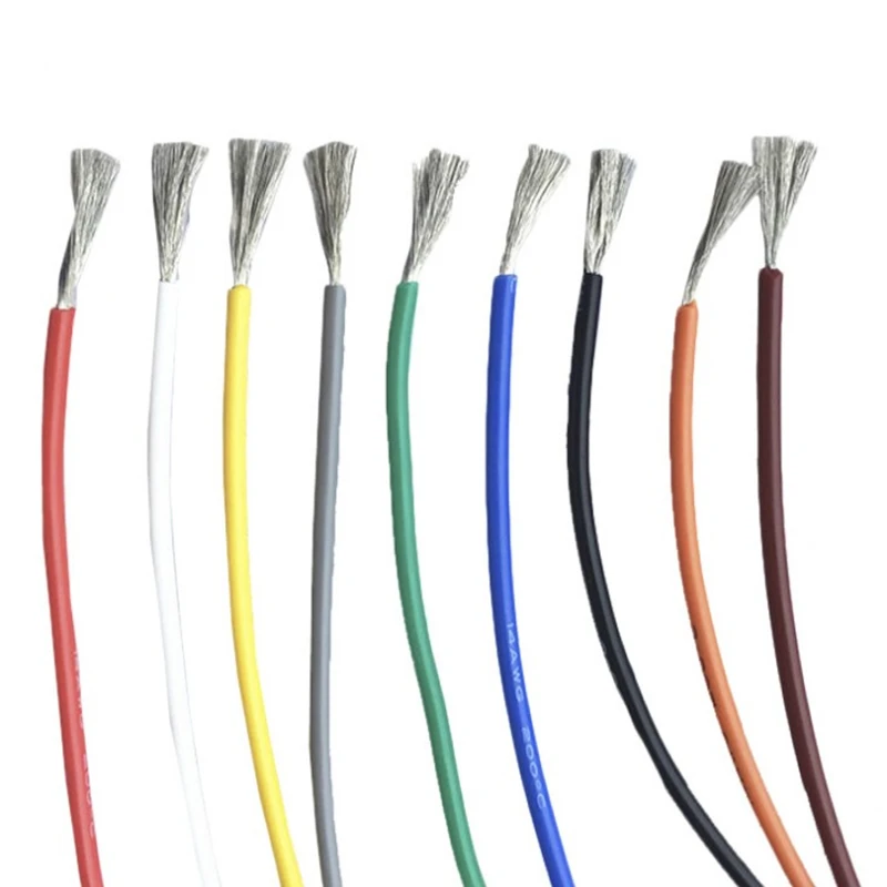 5 Meter 22AWG 24AWG 26AWG 28AWG 30AWG Silicone Wire Ultra Flexiable Test Line Cable Tinned Copper Lamp Soft Wires Cables