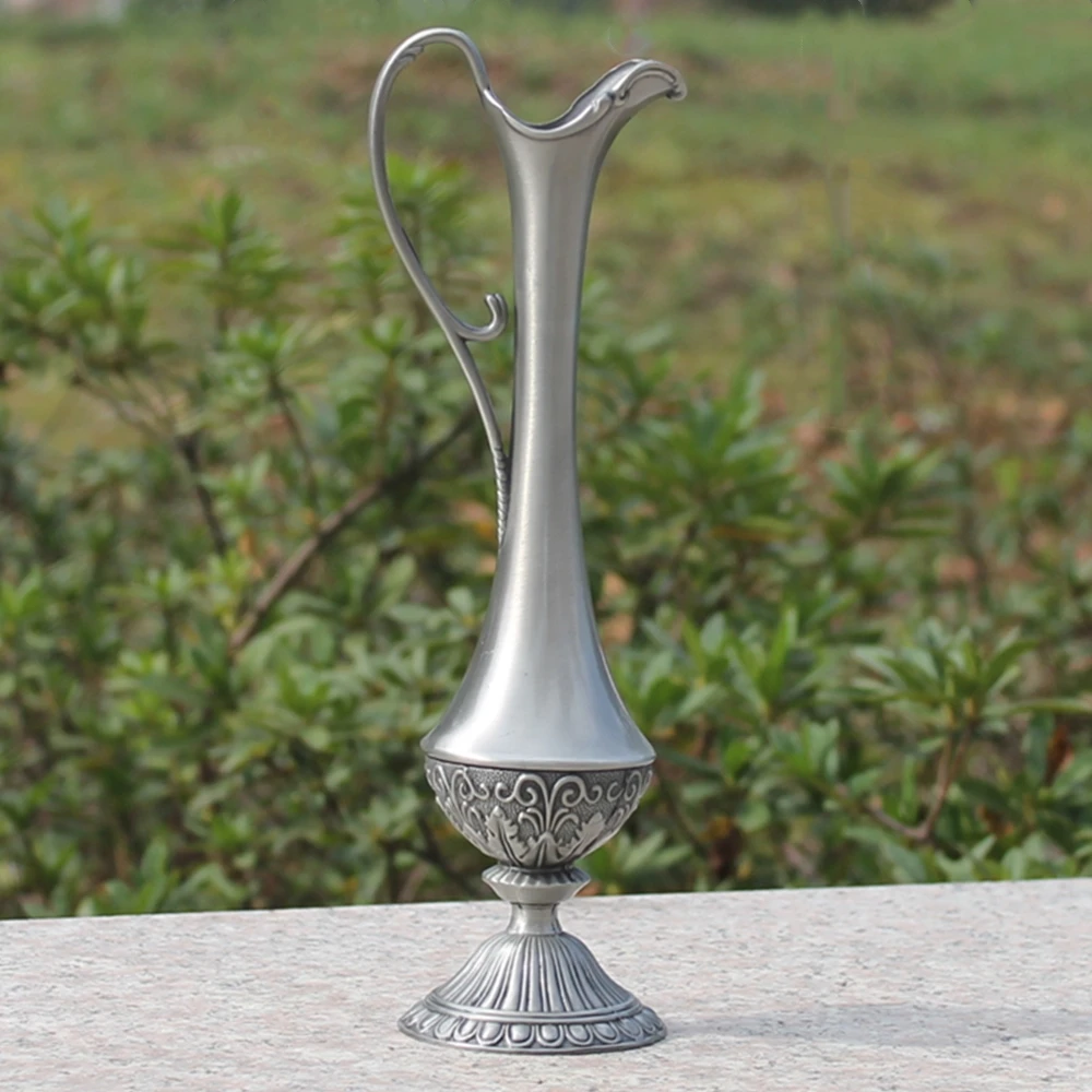 Metal Vase Pewter Plated For Home Decoration