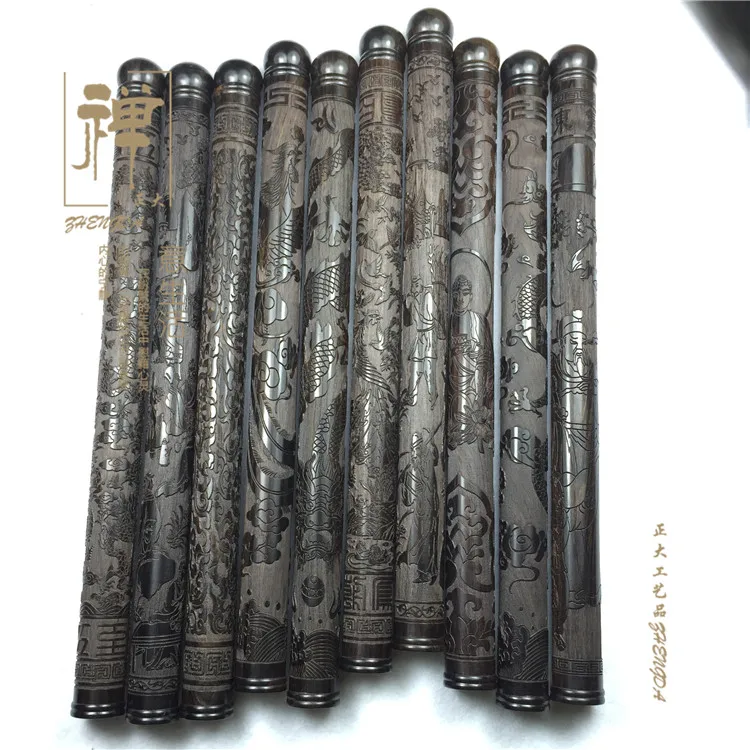 High quality ebony purple Tan carved screw long incense incense box crafts wholesale custom barrel censer