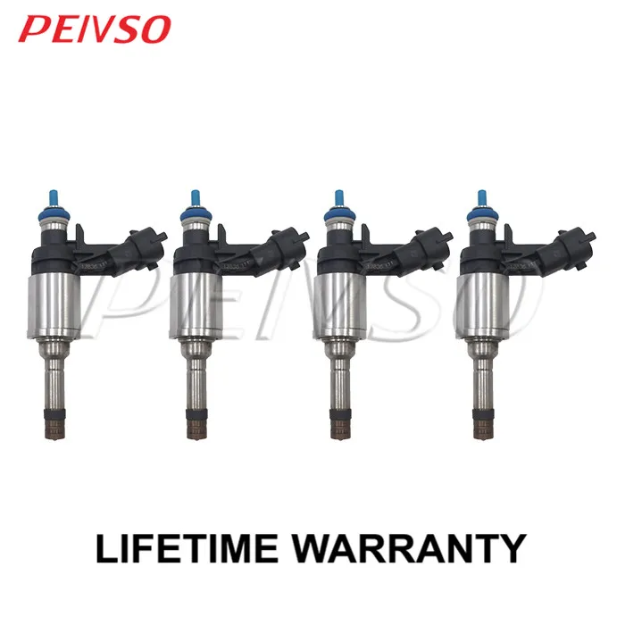 PEIVSO 4pcs 0261500112 12636111 Fuel Injector For BUICK REGAL 2011~2013 VERANO 2013~2016 2.0L L4 Turbocharged