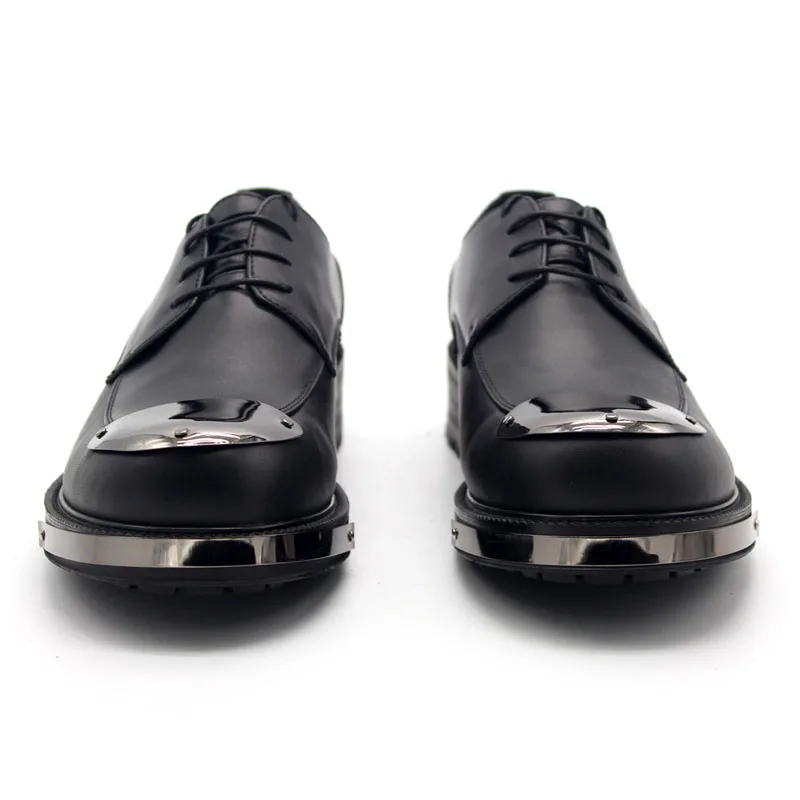 Top Quality Leather Shoes Men Height Increasing Platform Derby Handmade Casual Mens Formal Shoes Business Office Shoes