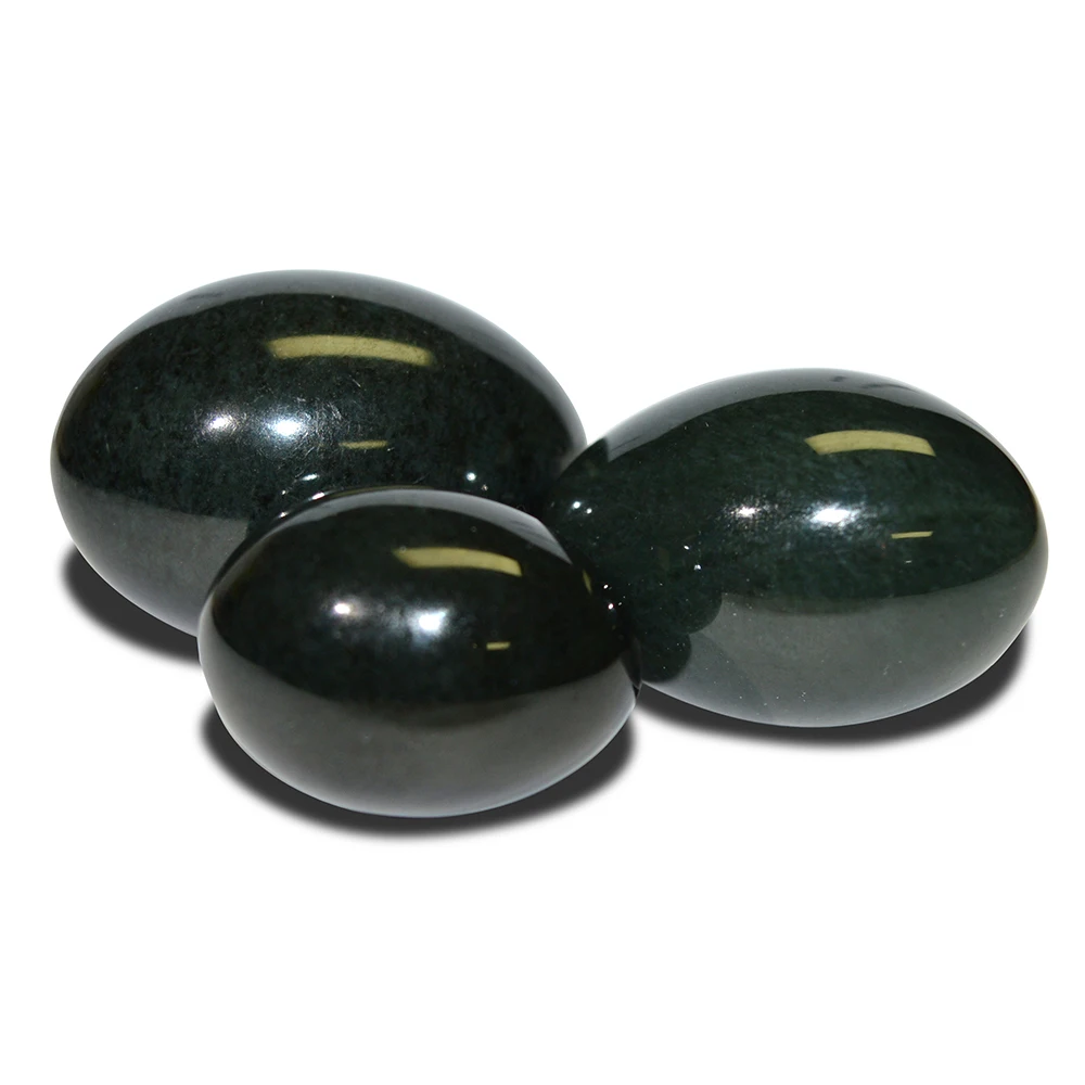 Jade Yoni Egg of 3pcs Nephrite Jade Eggs For Women Kegel Exercise For Pelvic Floor Stone Jade Massager