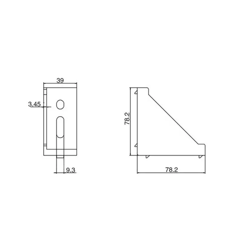 2pcs 4080 Corner Fitting Angle Aluminum L Connector Bracket Aluminum Profile