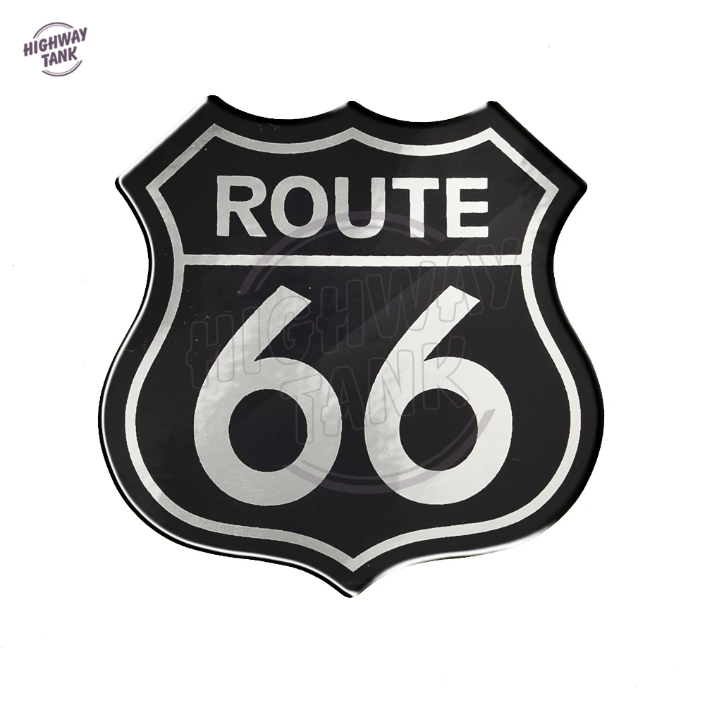 Autocollants de moto 3D pour Harley, Yamaha, Honda, Suzuki, Kawasaki, BMW, The Historic Route 66 Sticker Case, America, US