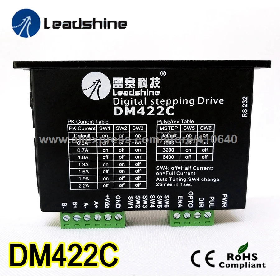 Step motor drive from famous brand Leadshine model DM422C 2 Phase Digital Stepper Drive Max 40 VDC and 2.2 A quick delivery !