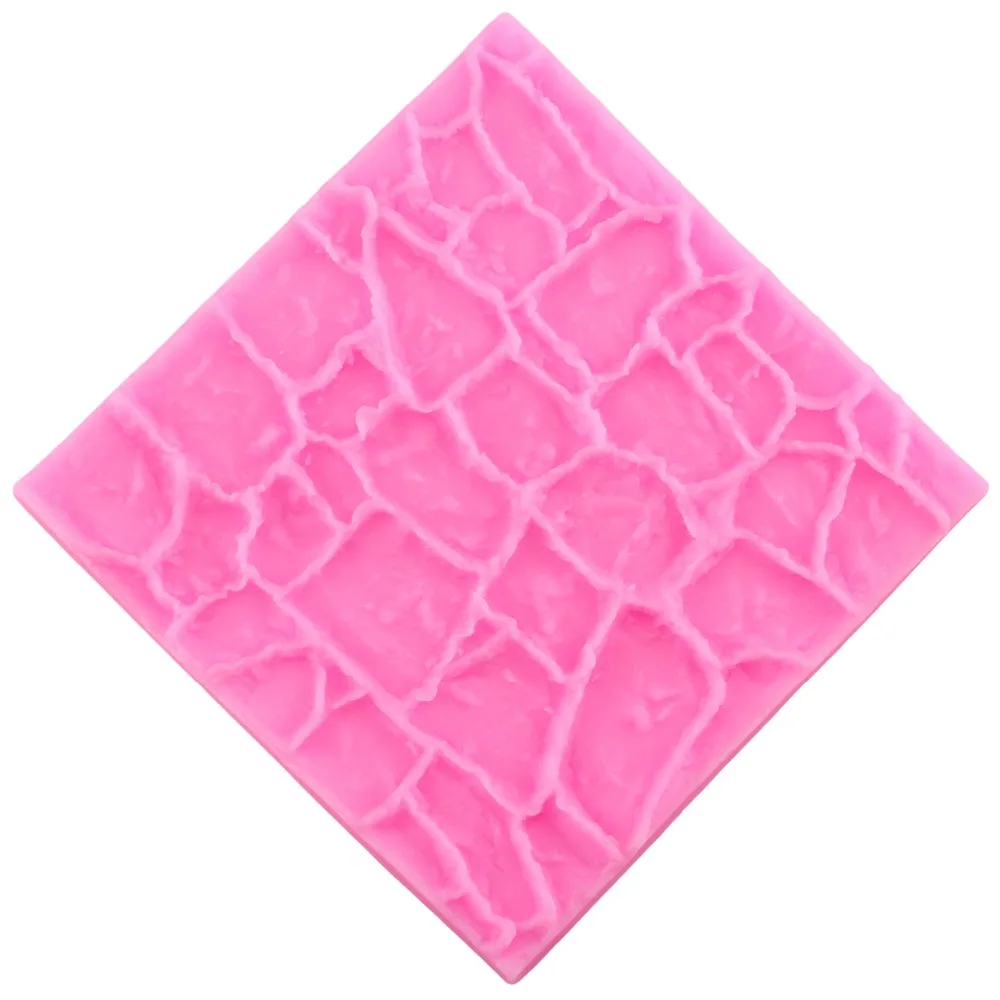 New Cobble Stone Wall Line Silicone Impression Texture Mat Sugarcraft Fondant Chocolate Mould DIY Cupcake Decorating Tools