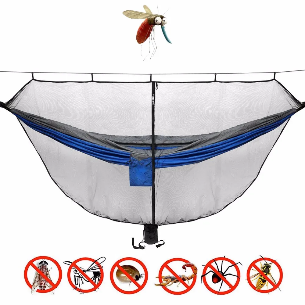 Portable Hammock Mosquito net Camping Survival Garden  Hunting Leisure Hamac Travel Double Person Hamak