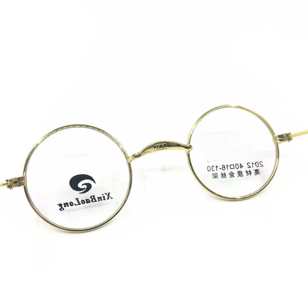 Vintage Round Wire Rim Eyeglass Frames Full Rim Ear Hooks Glasses Metal Eyewear Spectacles Rx able