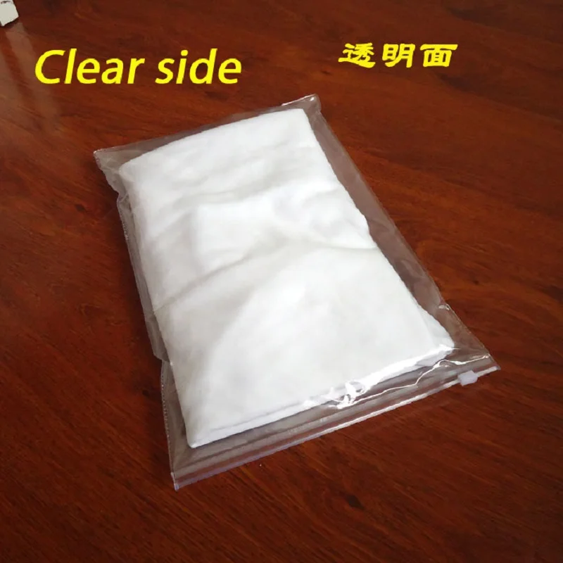 High quality food T-shirt dress packing bags 20*30cm transparent zipper top PVC plastic package bags 100pcs lot