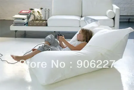 

The original!! Junior white bean bag chair, children gaming beanbag sofa seat - free shipping