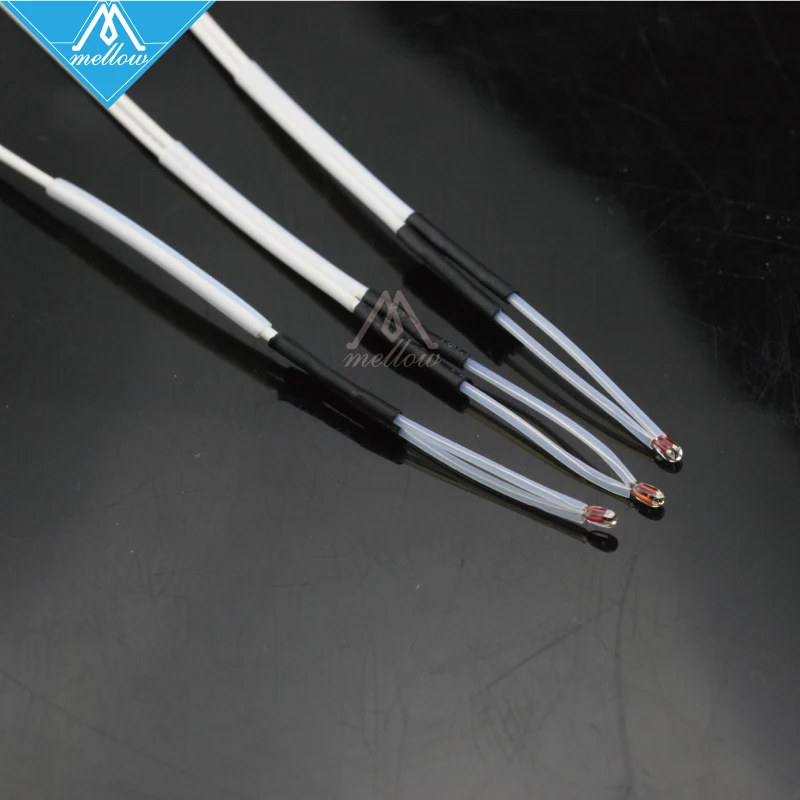 Mellow 100K Ohm NTC 3950 Simple Replacement  A End Line Length Thermistors with Cable for 3D Printer Parts Reprap Mend