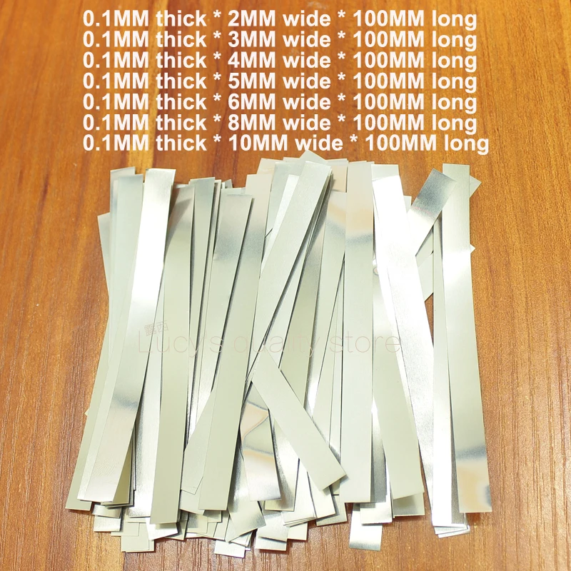 

100g/bag Spot weldable nickel plated steel belt 18650 battery welded nickel plated steel strap 0.1MM thick