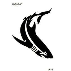 Shark Waterproof Temporary Tattoos Sticker Body Art Tattoo Fierce Fish Tattoo Sleeves  Tatoo Men Faux Tatouage  Tatuaje Temporal