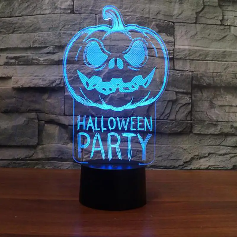 Halloween Pumpkin Lantern Table Lamp For Bedroom Children's room decoration 3D night light Led Table Decoration Desk Lamp