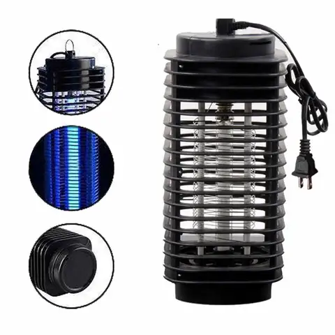 전자 모기 킬러 Zapper Moth Fly Wasp Trap Led 야간 램프 버그 곤충 라이트 블랙 킬링 해충 EU US Plug 110V/220V