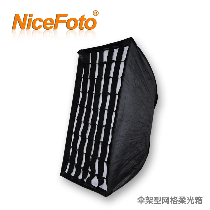 

NiceFoto umbrella stand mesh honeycomb mesh softbox outdoor flash light general ks-60x90cm