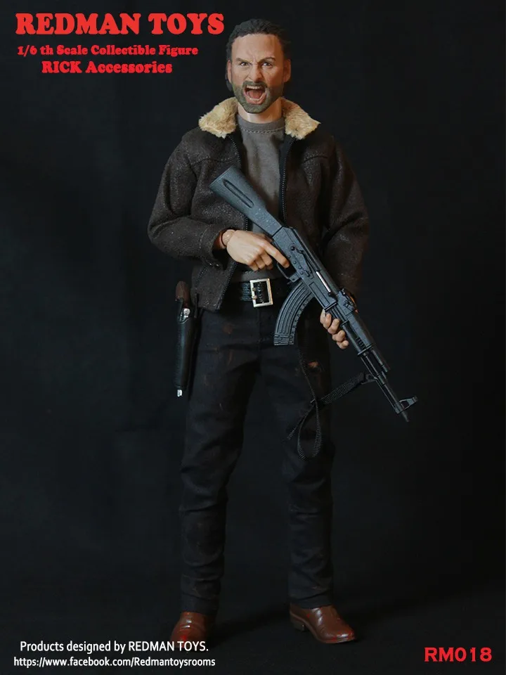 1/6 Scale Collectible Figures Andrew Lincoln Walking Dead Angry Sheriff RICK Grimes 2