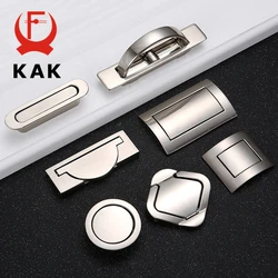 KAK Tatami Hidden Door Handles Zinc Alloy Recessed Flush Pull Cover Floor Cabinet Handle Silver Black Furniture Handle Hardware
