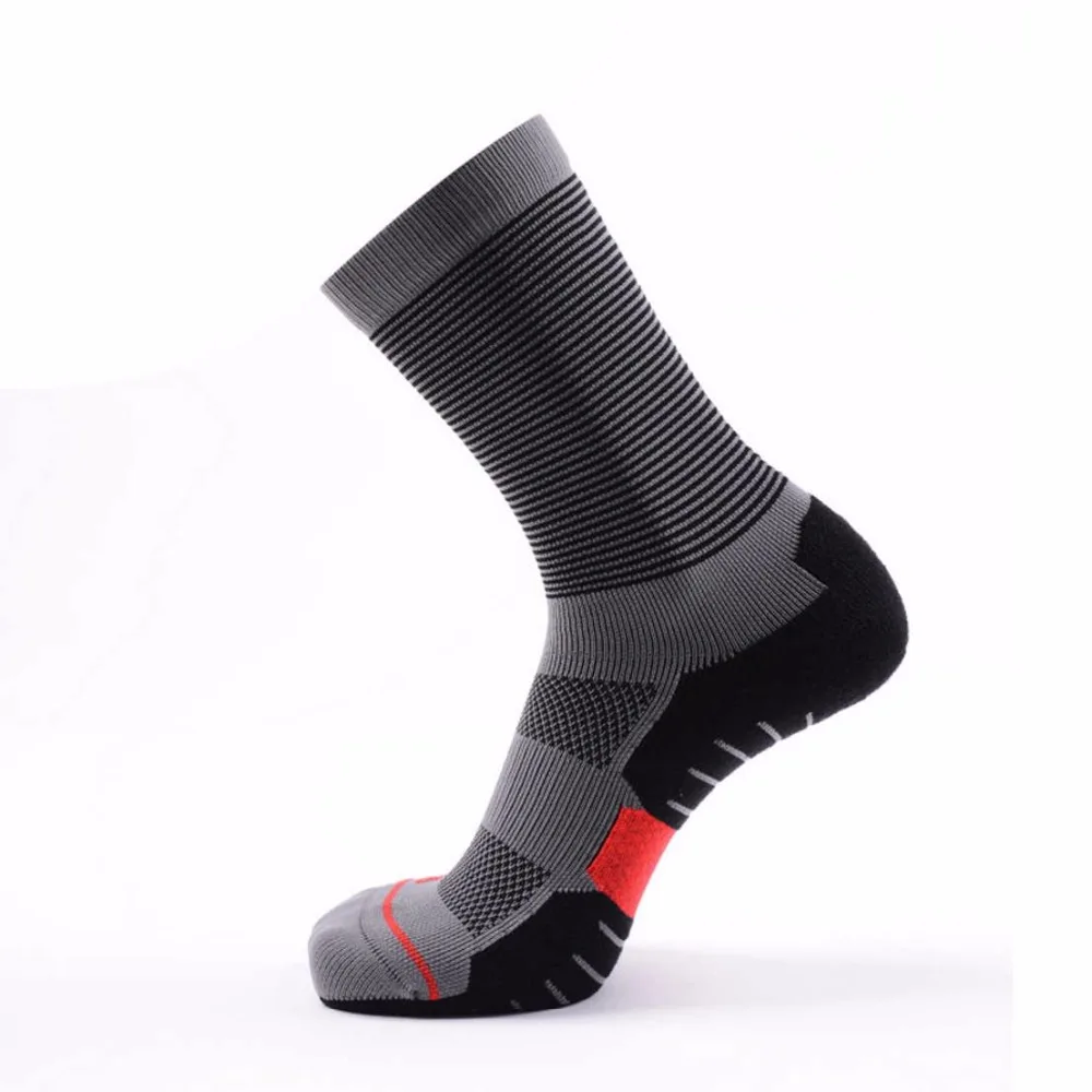 1 Pair Professional Coolmax Quick Dry Mens (39-44) Jogging Socks Thick Compression (us7-10) Running Sock Basketball Sport Meias