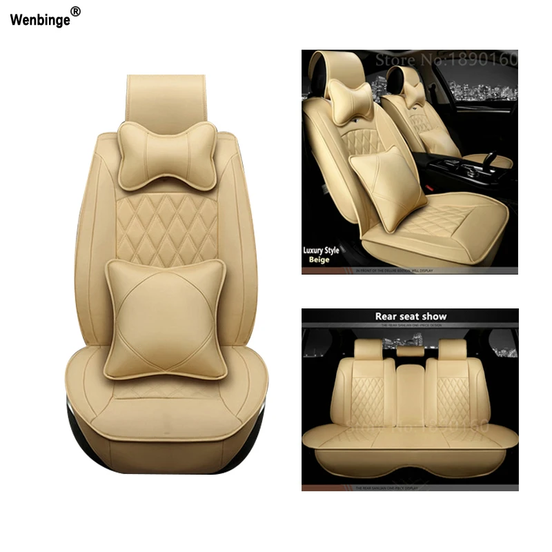 

Universal PU Leather Car seats four seasons general for geely All Models emgrand EC715 EC718 EC7 EC8 turnkey auto stickers