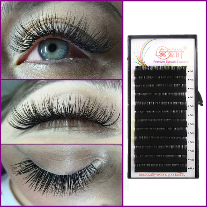 Silk Mink Eyelash BCD Curl Individual False Eyelash Extension Thick Fake Cilios Eye Lashes Extension Makeup Tools