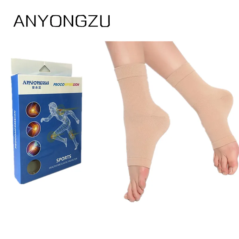 ANYONGZU Professional Medical Protect Ankle Sleeve Prevent Sprained Relieve Pain Elastic Protection Warmth Socks With Gift Box