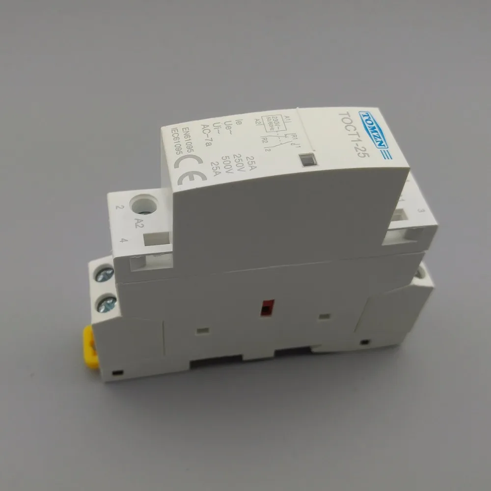 TOCT1 2P 25A 1NC 1NO 230V 50/60HZ Din rail Household ac Modular contactor one normal open and one normal close