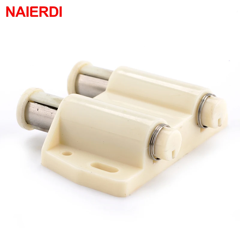 NAIERDI Double Cabinet Catches Kitchen Door Stopper Drawer Latch Soft Close Push to Open cupboard Magnetic Furniture Hardwar