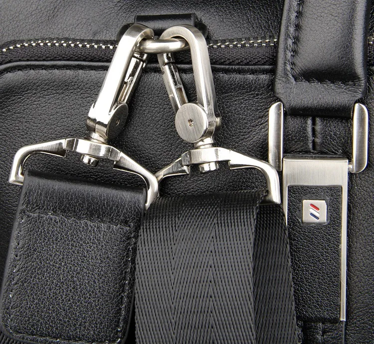 Porte-documents en cuir véritable de vache pour hommes, porte-documents de haute qualité, sac à bandoulière de 15 pouces, fourre-tout de travail pour ordinateur portable