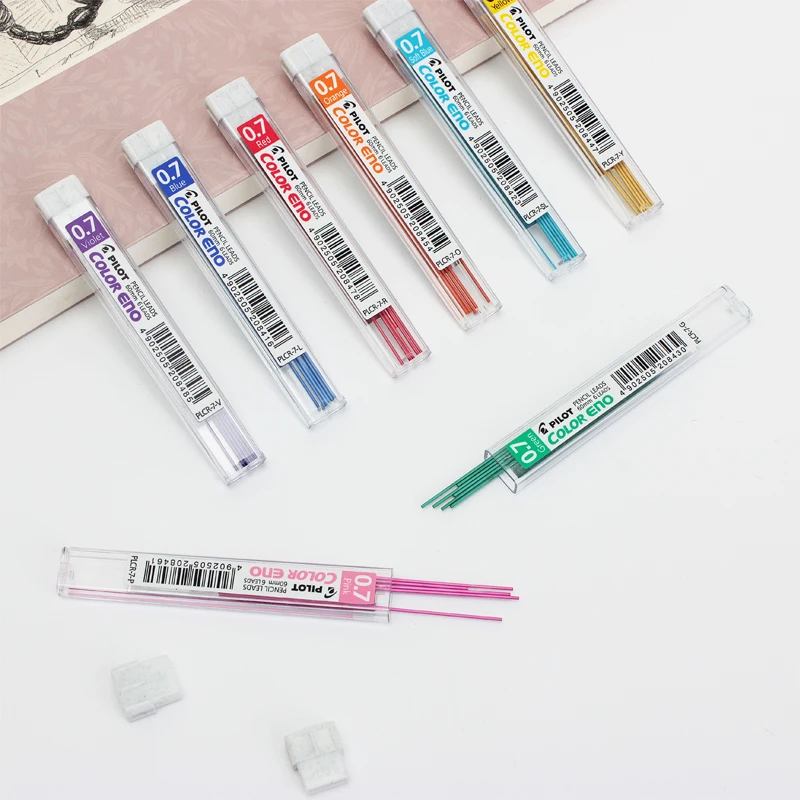 8 teile/los Kawaii Pilot Farbe Eno Mechanische Bleistift Blei 0,7mm Graphit Bleistift Aquarell Ausarbeitung Bleistift Blei Kreide Japanischen