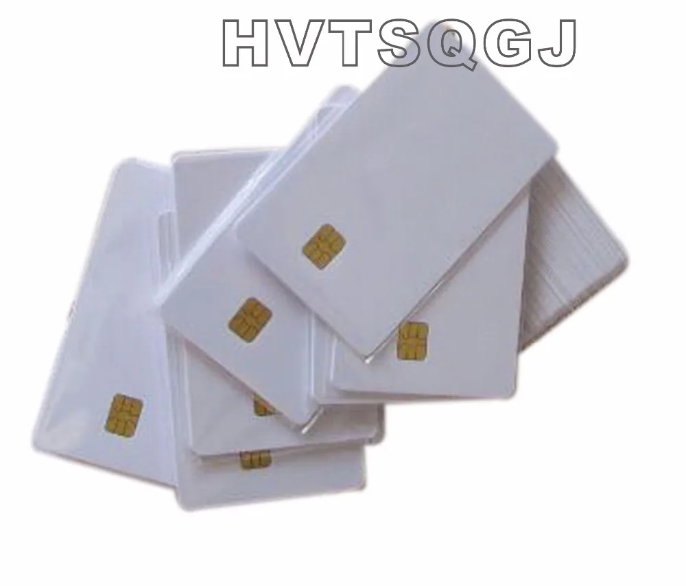 (10 pcs/lot) ISO7816 RFID Contact SLE 4442 Chip PVC Smart Card