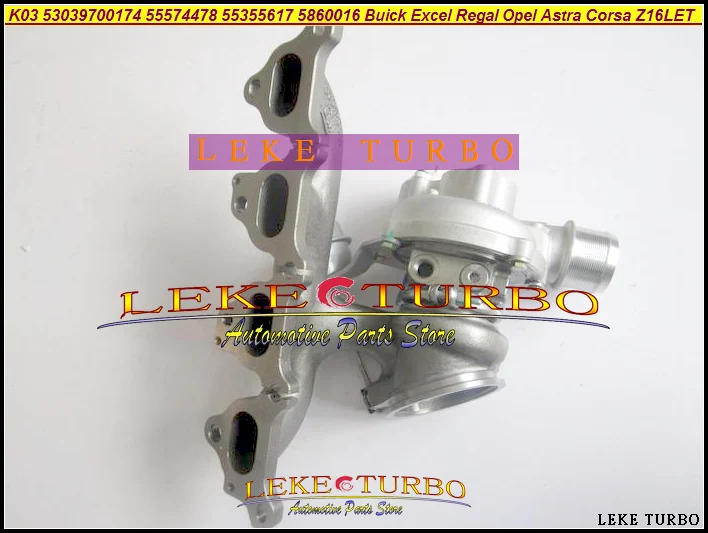 

Турбокомпрессор K03 53039700174 53039880174 55574478 55355617 5860016 для Buick Excel GT Regal, OPEL Astra Corsa 1.6L 140кВт Z16LET 1.6T