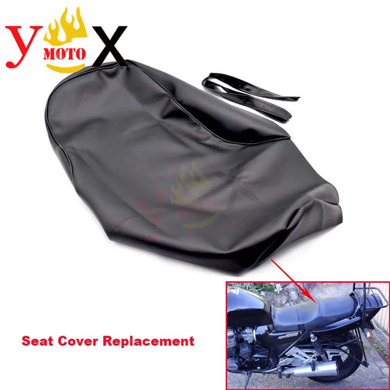 

Black PU Leather Motorcycle Seat Cover Cushion Guard Protection Waterproof Replacement For Yamaha XJR1200 XJR 1200