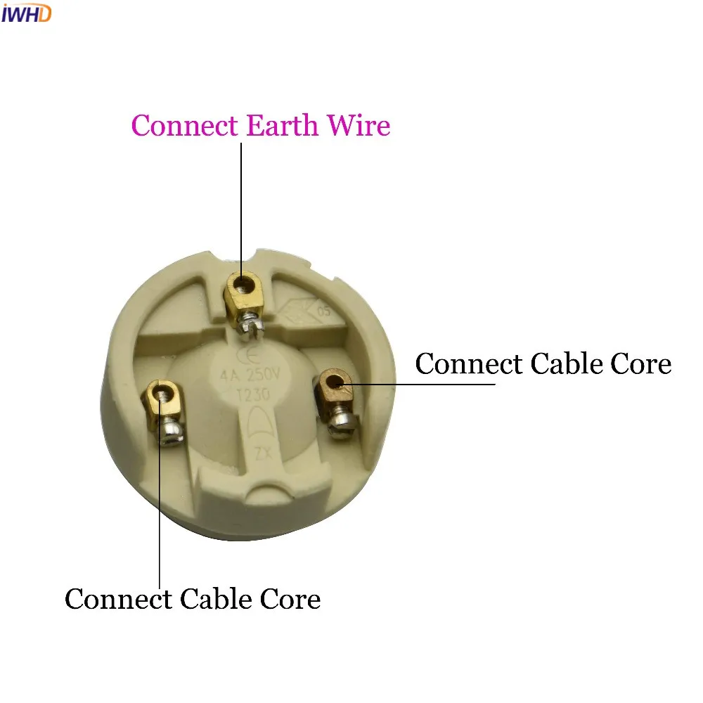 Iwhd-セラミック電球ホルダー,e26/e27ソケット,工業用レトロランプホルダー,ヴィンテージ,エジソンランプホルダー,ceulランプホルダー