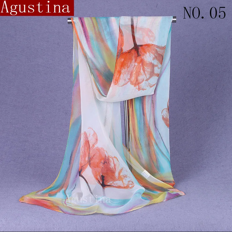 100% silk feel printing Gradient scarf fashion women headscarf designer brand luxury shawl for scarves stoles Comfortable shawls