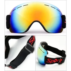 Windproof Big Winter Mens Ski Goggles UV400 Anti-fog Adult Snowboard Skiing Glasses Women Snow Eyewear Googles