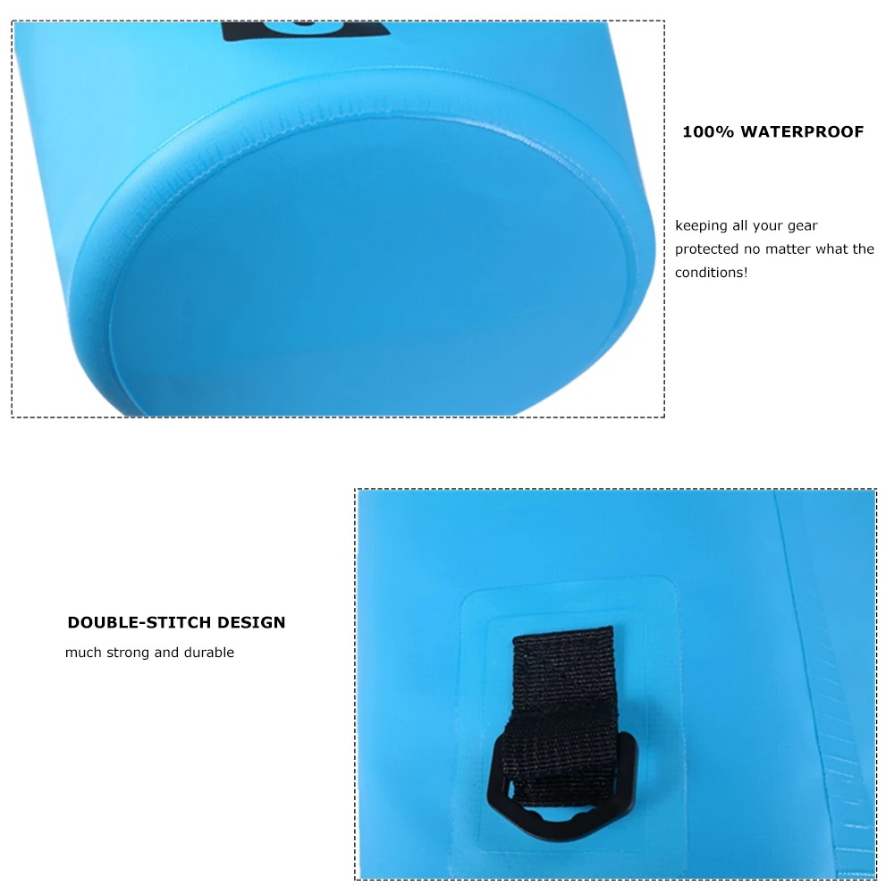 Bolsa impermeable de 5L y 10L, bolsa seca resistente al agua, bolsa de almacenamiento, para natación, kayak, canoa, río, Trekking, balsa de navegación