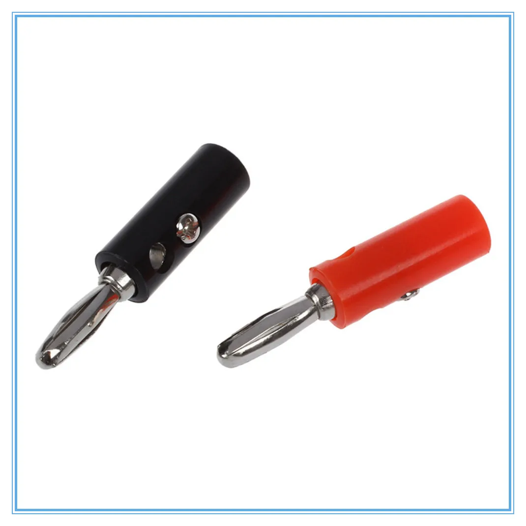 20Pcs Practical Plastic Silver Plated Connector Audio Banana Speaker Plug L2