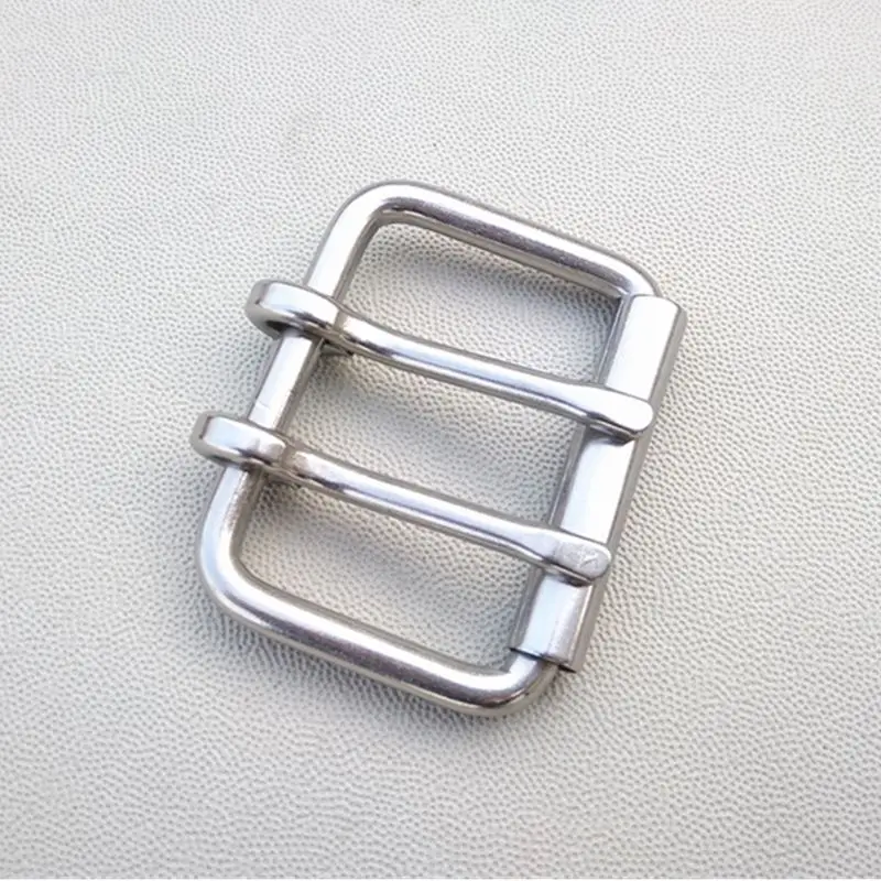 10pcs Metal Waistband Buckle Stainless Steel Roller Belts Buckle Double Pin 44mm