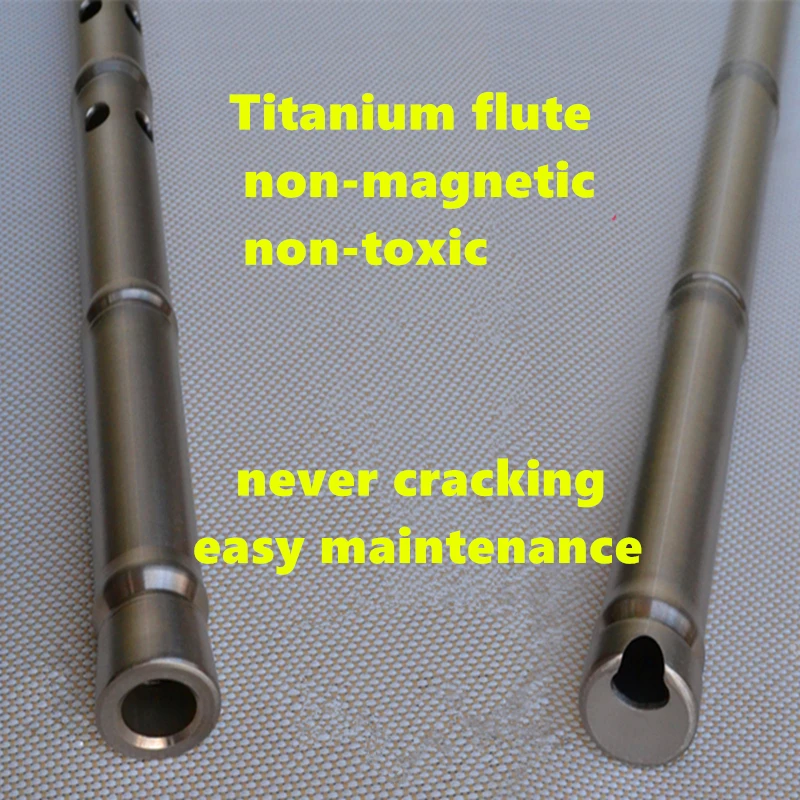 

Titanium Metal Flute Xiao 80cm G/F Key Xiao Flute not dizi vertical Flute Professional Metal Flauta Xiao Self-defense Weapon