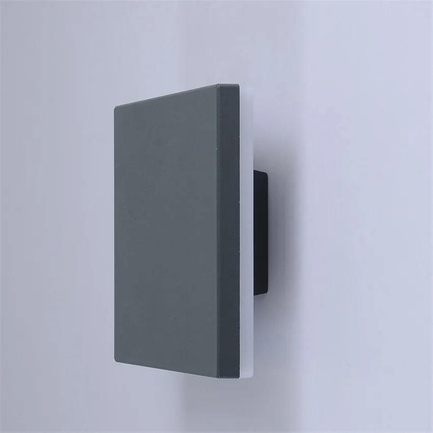LED Outdoor Waterproof Wall Light Square LED Garden Wall Lamp Aisle Light Exterior Wall Balcony Corridor Aluminum Lighting NR21