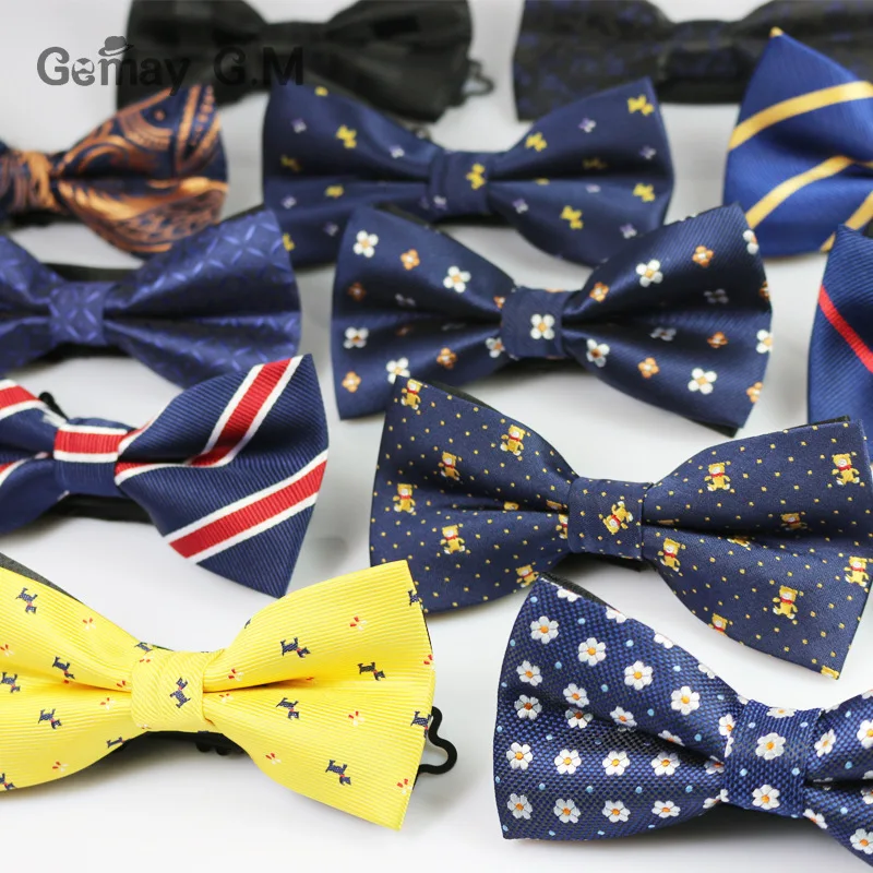 New Polyester Bowtie for Men Fashion Casual Floral Animal Men's Bow ties Cravat Neckwear For Wedding Party Suits tie