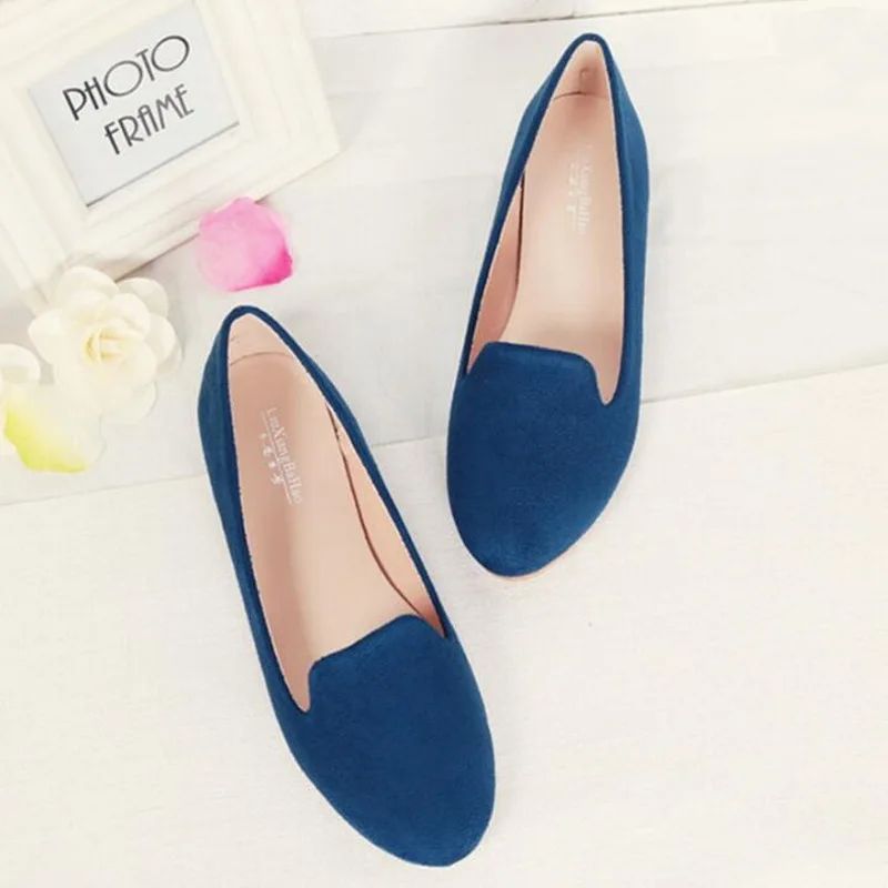 Women Flat Shoes Spring Summer Ballet Flats Shoes Slip on Women Moccains Casual Loafers Shallow Boat shoes size 31-44