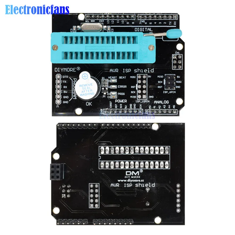 AVR ISP Programmable Expansion Shield With Buzzer For Arduino R3 Mega2560 Pro Mini Atmega328P Bootloader Burner SPI Module