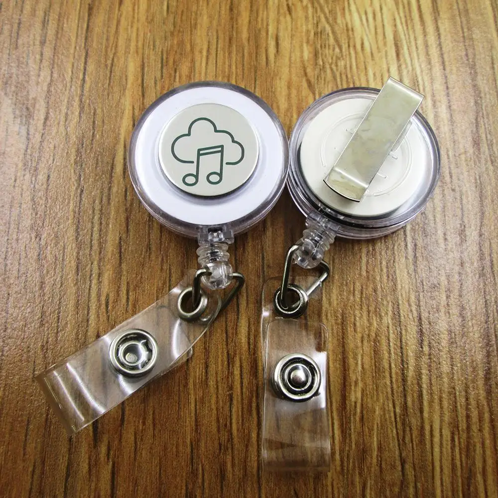 Cloud Music ID Badge Reel for Docter Nurse Teacher Student retractable recoil id badge holder work fun